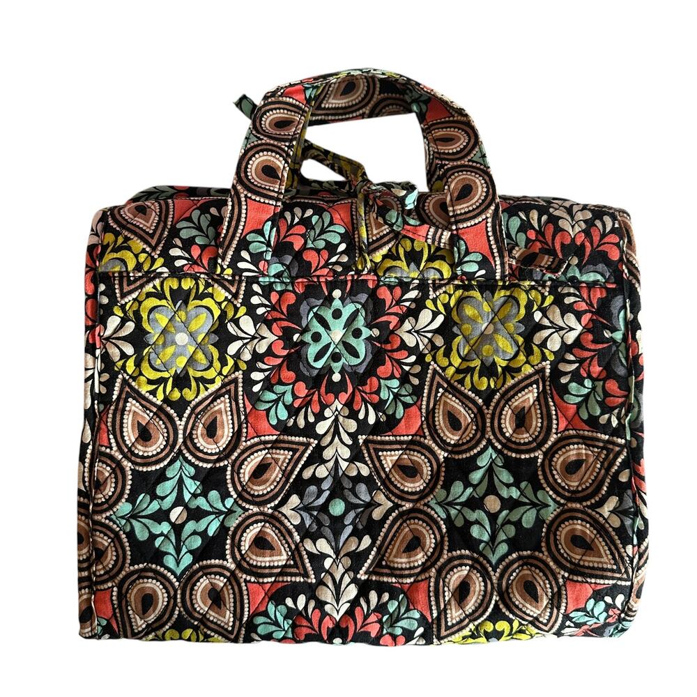 Vera Bradley Hanging Organizer Sienna Black Multicolor Travel Toiletry